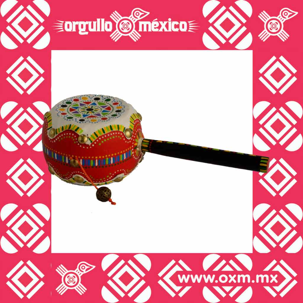 Tamborín de madera – OxM.Mx - Orgullo x México