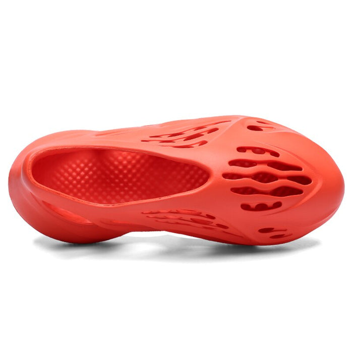 yeezy crocs red