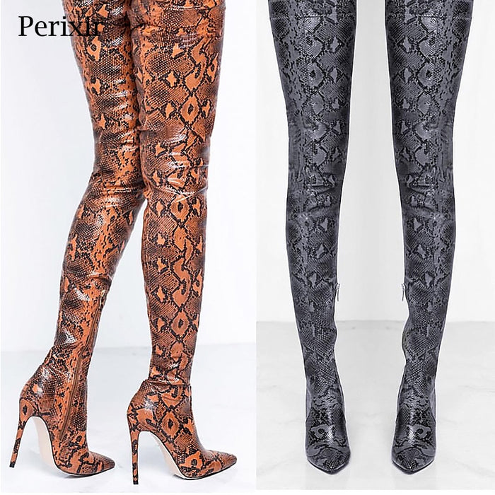 Thigh High Over the Knee Snakeskin 