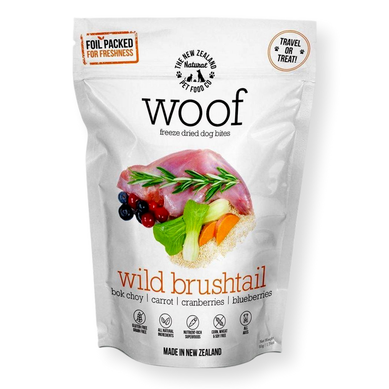 WOOF Freeze Dried Dog Food Brushtail - Pet Connect NZ