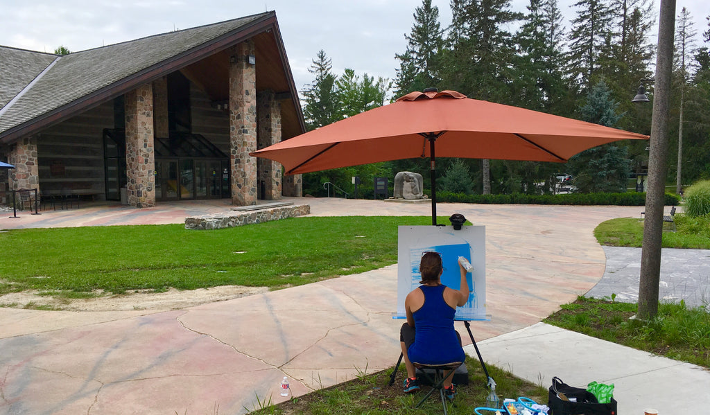 Shackleton painting en plein air.