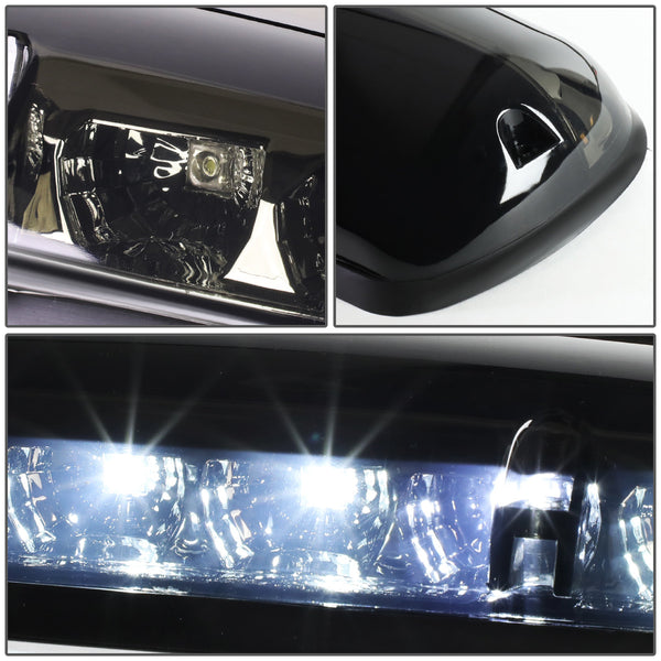02-07 Chevy Silverado GMC Sierra Smoked Lens Cab Roof Lights - White L ...