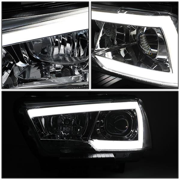 11-14 Dodge Charger LED DRL Projector Headlights - Smoked Housing Clea ...