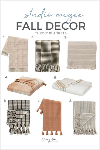 fall decor throw blankets from mcgee and co 