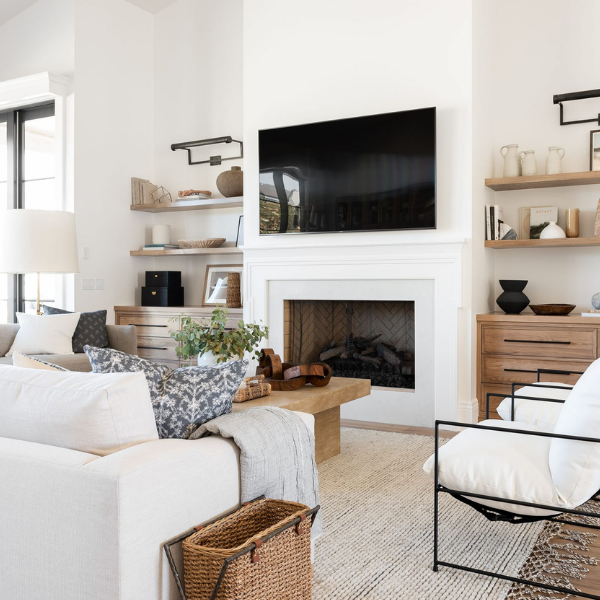 contemporary coastal living room