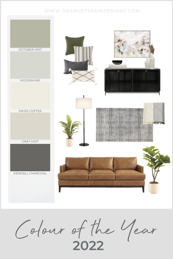 Benjamin Moore Colour of the Year 2022 home colour palette