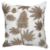 Neutral Brown Fall Leaf Pillow
