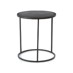 Black Round Side Table