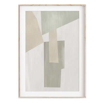 Green and Beige Geometric Art