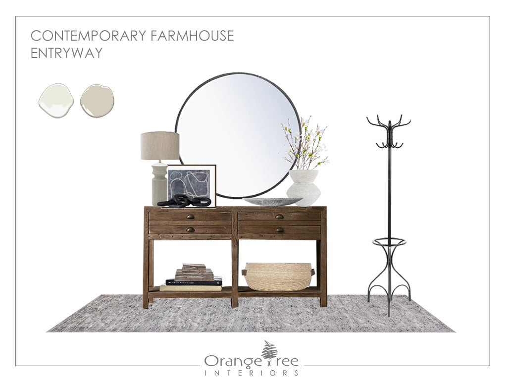 Contemporary Farmhouse Entryway eDesign Concept