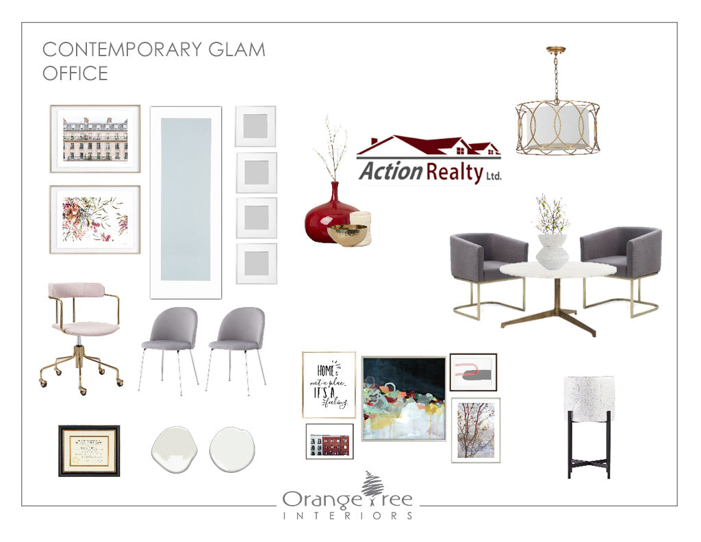 Contemporary Glam Office