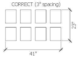 Correct spacing when hanging art