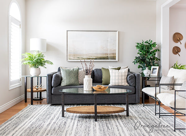 Family-Friendly Living Room | BEFORE & AFTER – Orangetree Interiors