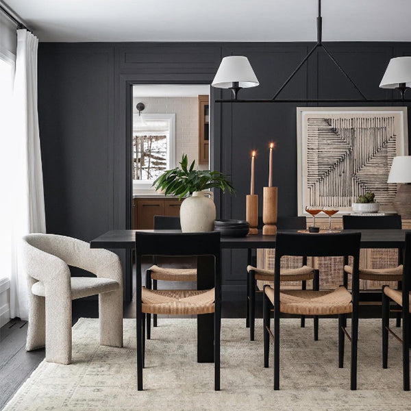 dark and moody dining room