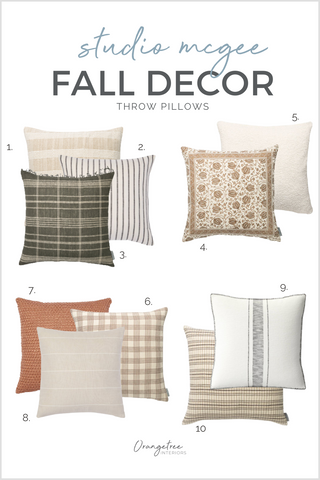 fall decor throw pillows