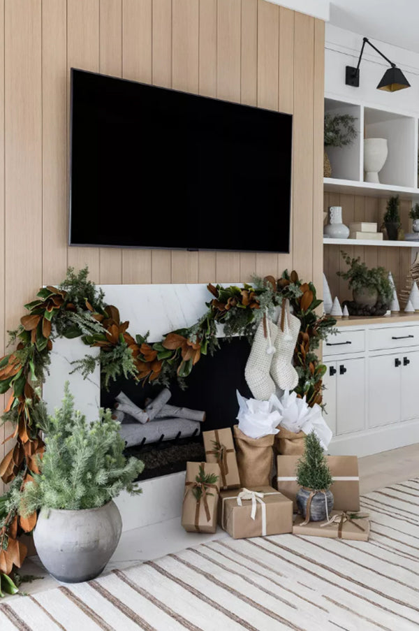 2023 Christmas Decorating Natural Style Living Room