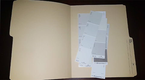 Put Paint Samples in a File Folder