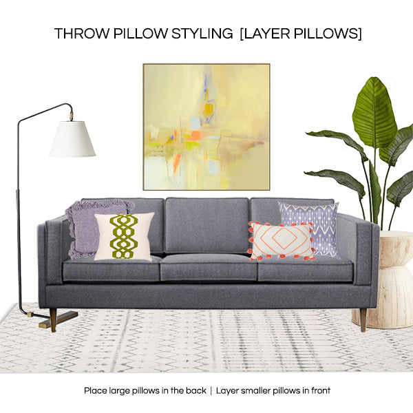 How To Style Pillows On A Sofa, Pillow Styling