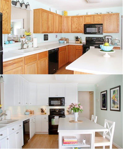 decorate on a budget by refacing cabinets