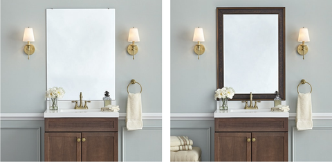 frame mirrors when decorating on a budget