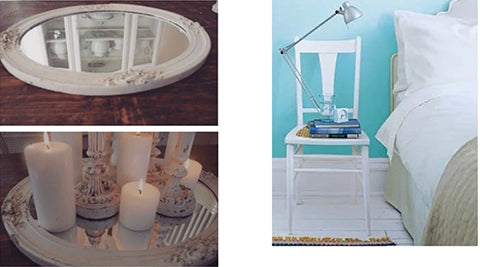 repurpose a mirror or chair when decorating on a budget