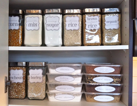 Label canisters to add character for your budget decorating project