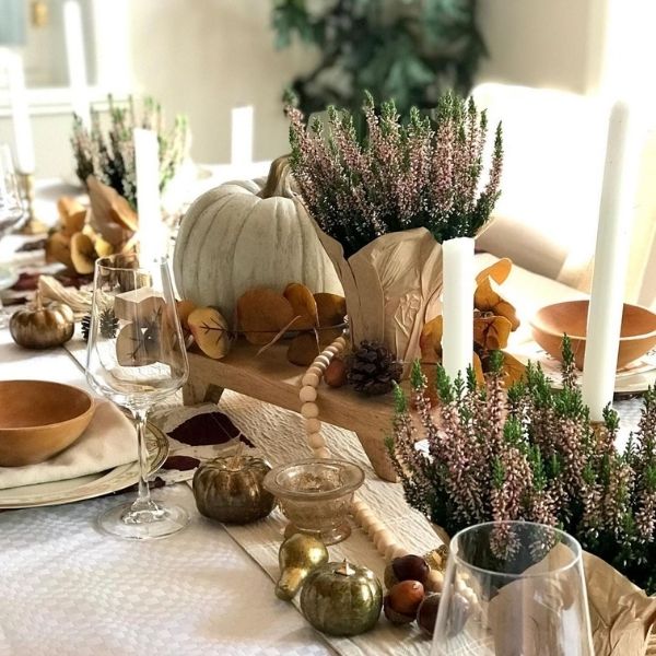 thanksgiving dining table decor