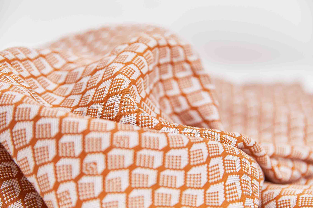 Close-up photograph of linen fabric.