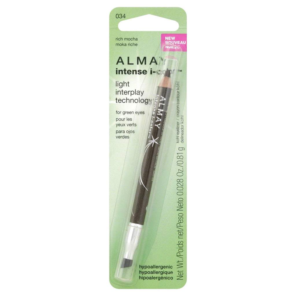 ALMAY Intense I-Color Eyeliner, Kohl for Green Eyes, Rich Mocha 034