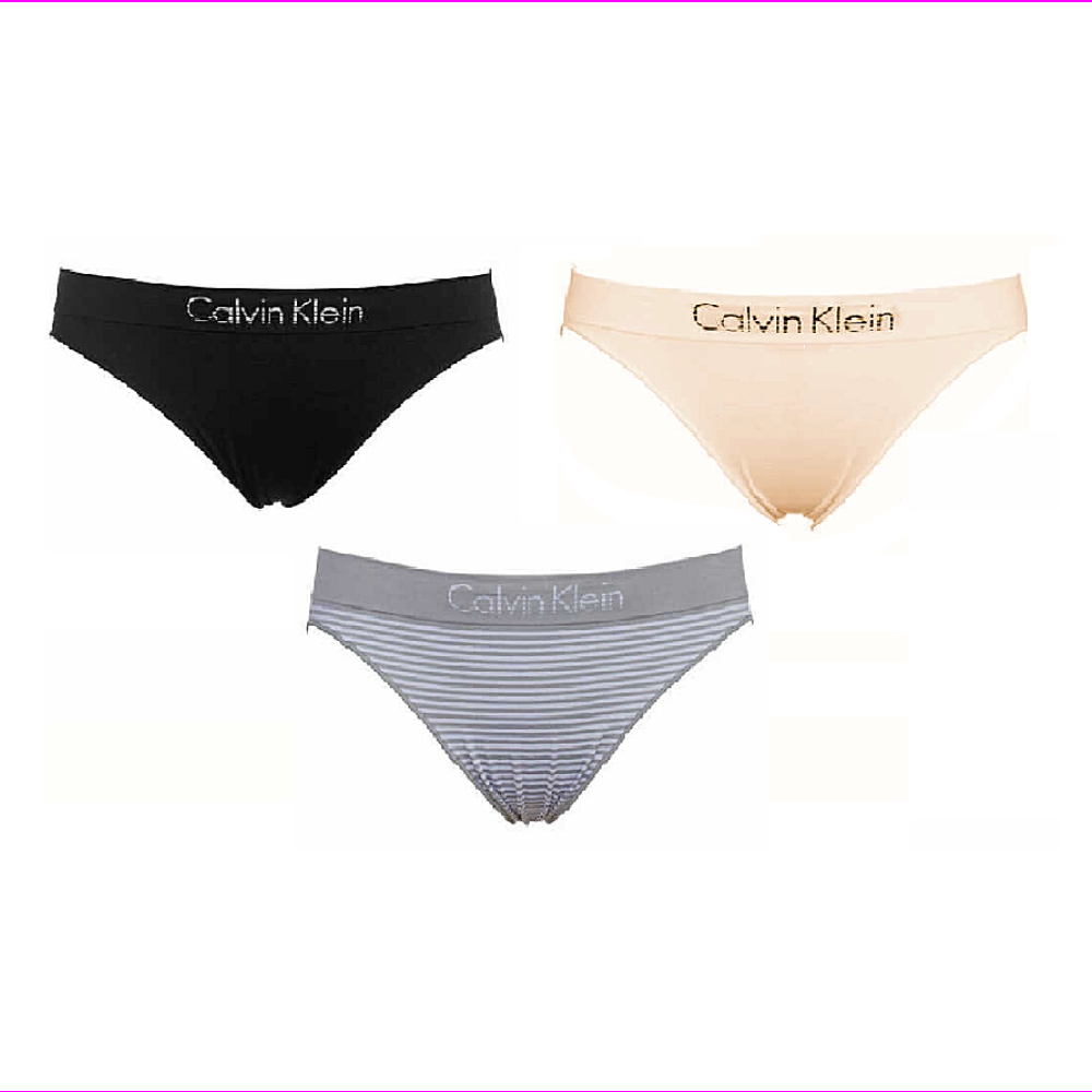 Calvin Klein Ladies’ 3-Pack Seamless Bikini Briefs 