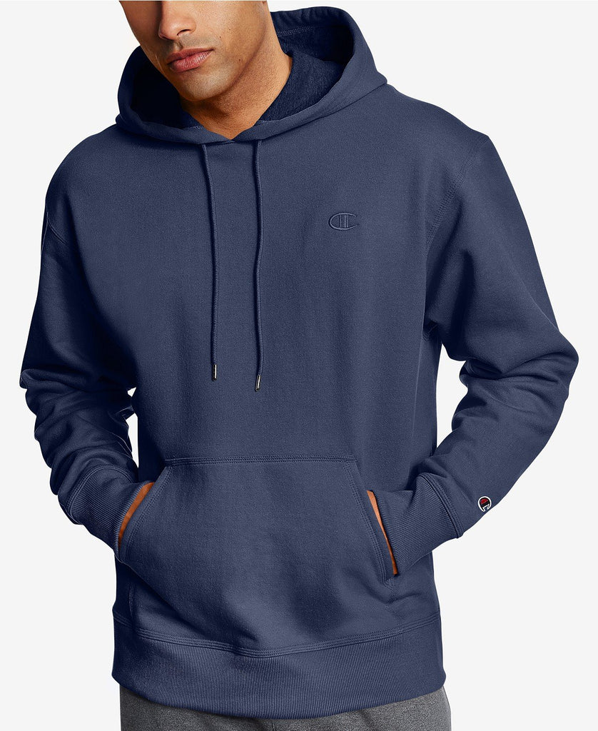 navy champion hoodie mens