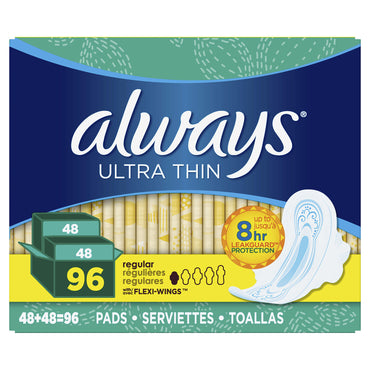 Always Ultra Thin Advanced Overnight Pads, 76-count