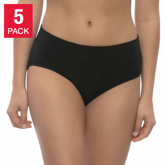 DKNY Women's Seamless Ribbed Bikini Underwear 4 Pack Sz XL  ~Black/Gray/Nude/Pink