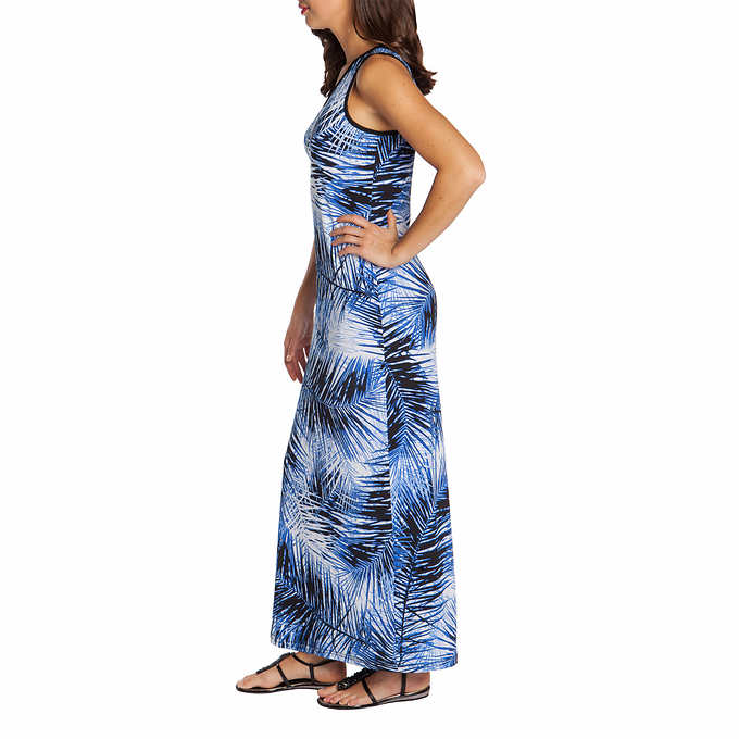 Mario Serrani Ladies' Maxi Dress, Blue Palm Print