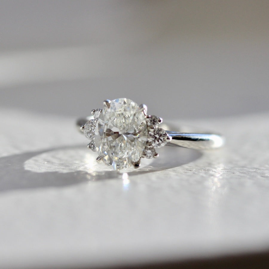 Create Your Own | Mirella Half-Halo Diamond Ring - Gem Breakfast