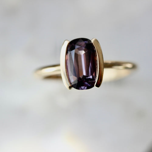 Third Act Purple Cushion Cut Spinel Ring - Gem Breakfast