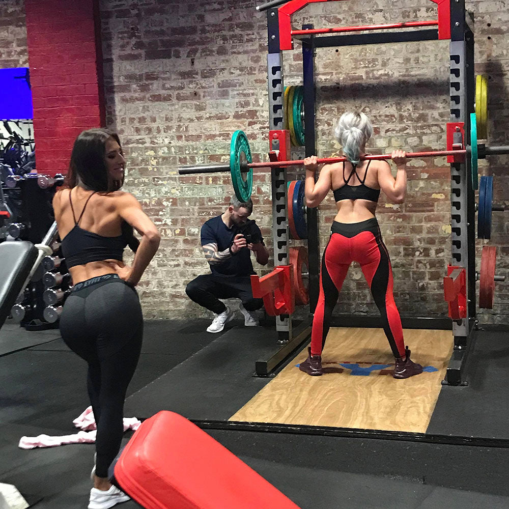 red and black gym leggings