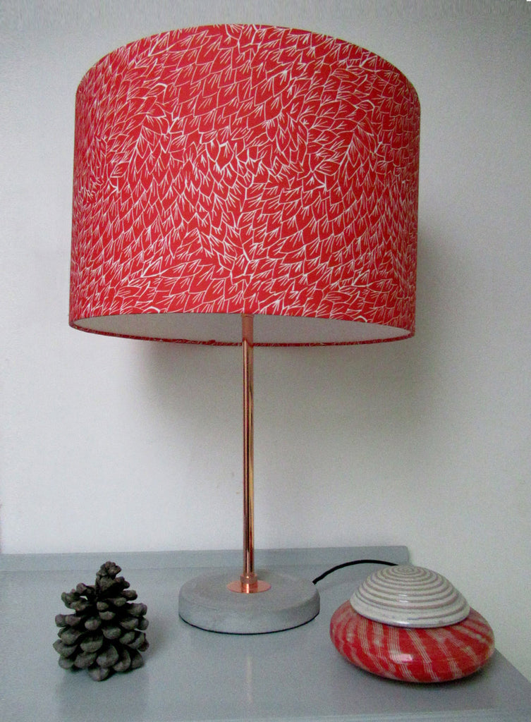 Red Feather Lampshade