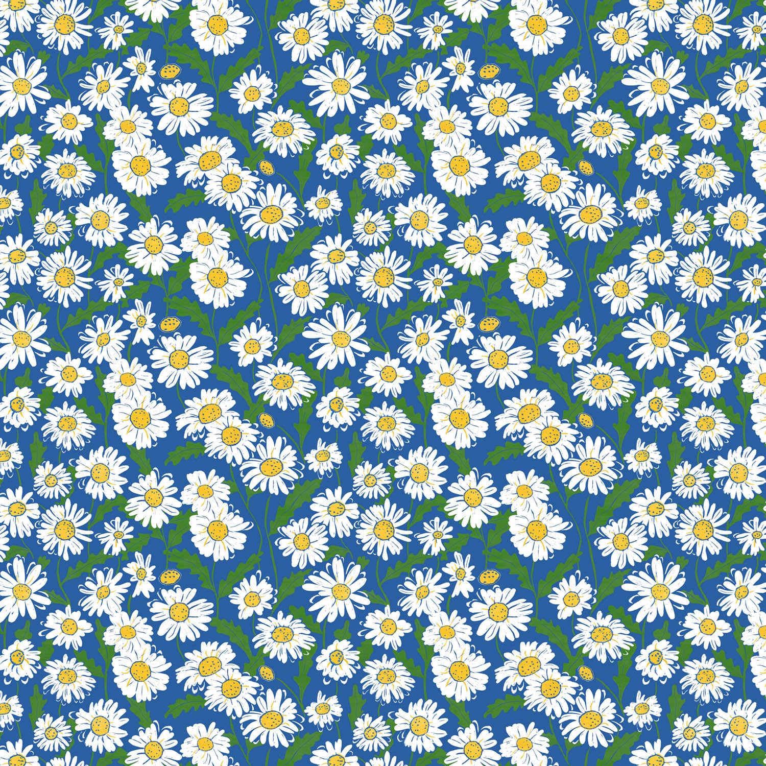 Daisy Pattern by Three Bears Prints