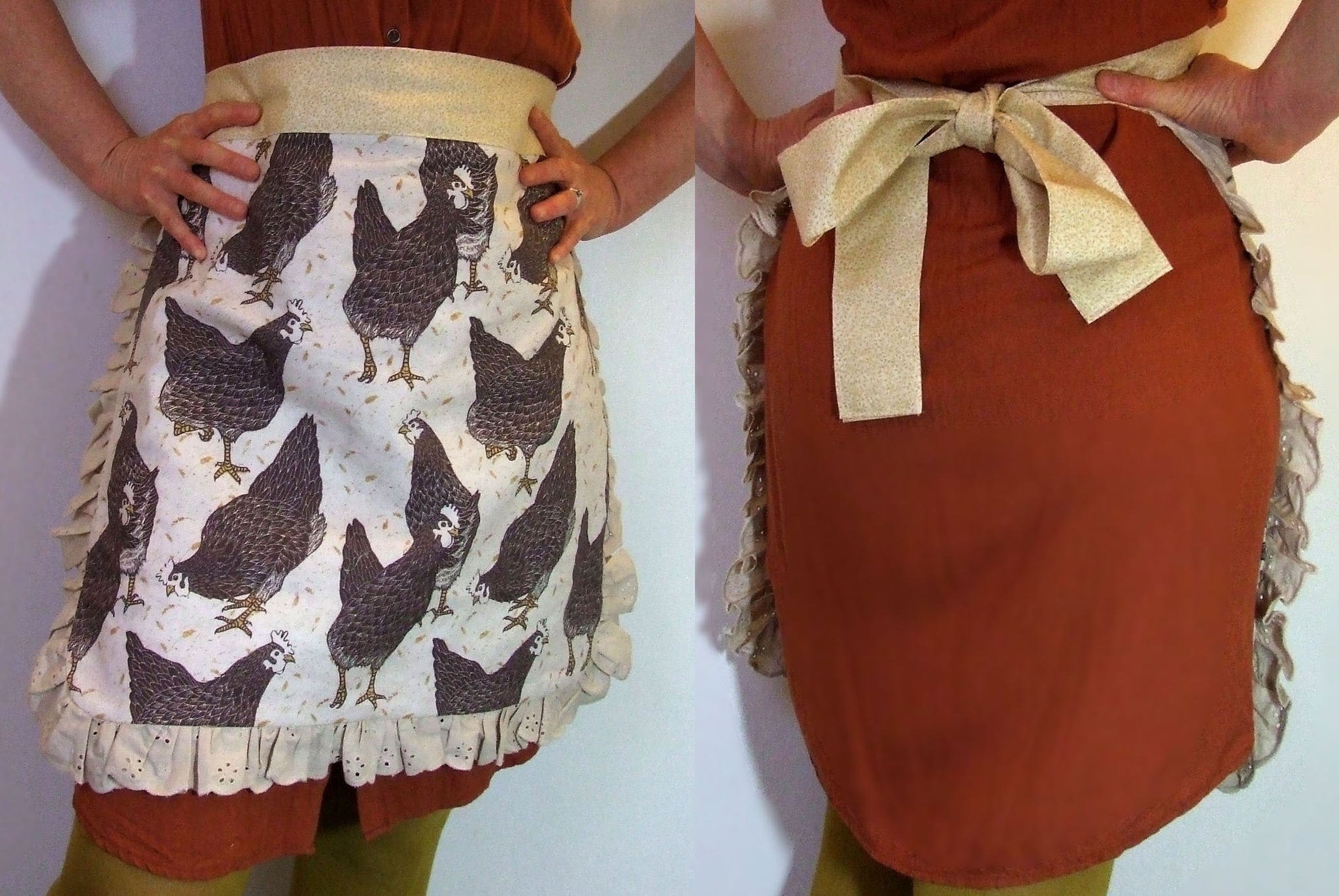 Sew a half apron