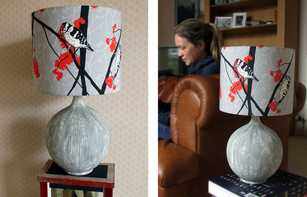 Woodpecker Lampshade - Three Bears Prints