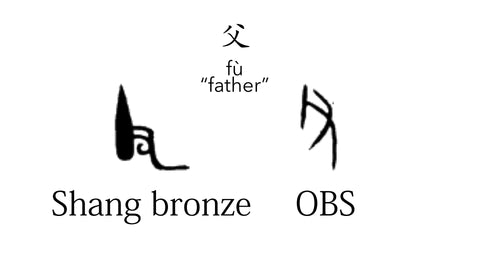 shange bronze and oracle bone script comparison