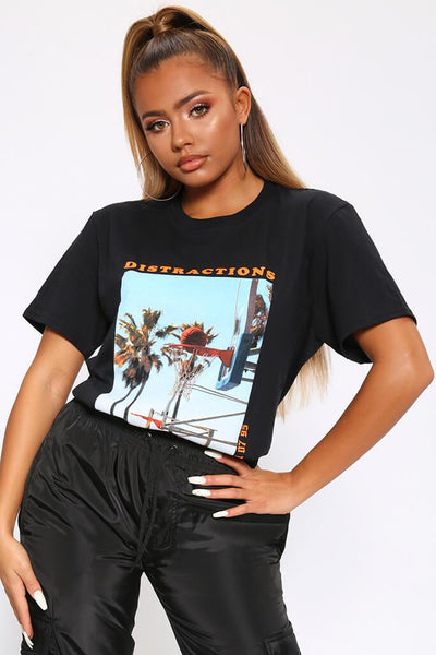Black Bad Girl Graphic Oversized T-Shirt | Tops | T-shirt | I SAW IT FIRST