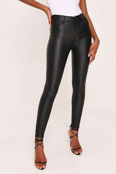 Black Coated Skinny Jeans | Denim | Jeans | I SAW IT FIRST