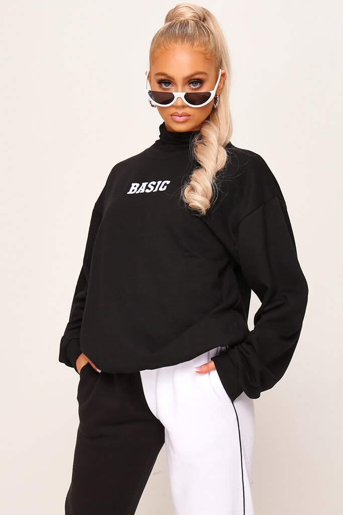 basic slogan sweatshirt