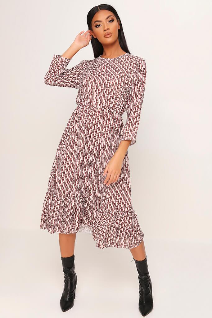 floaty midi dress with sleeves