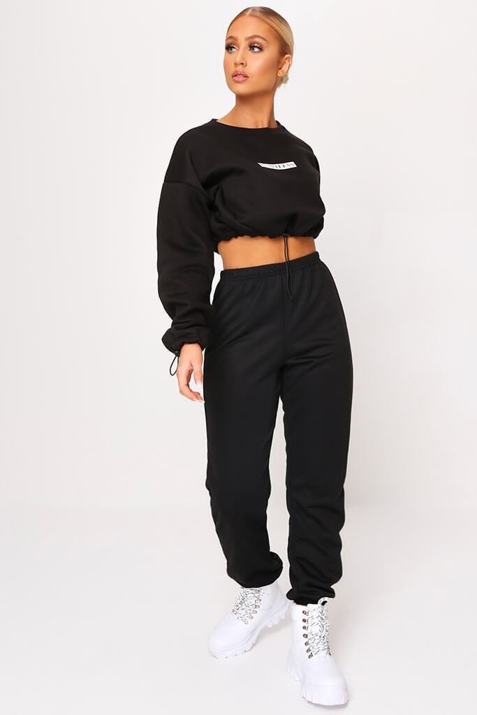 basic black joggers