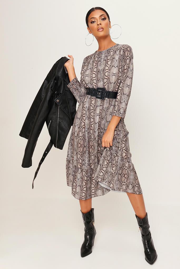 floaty midi dress with sleeves