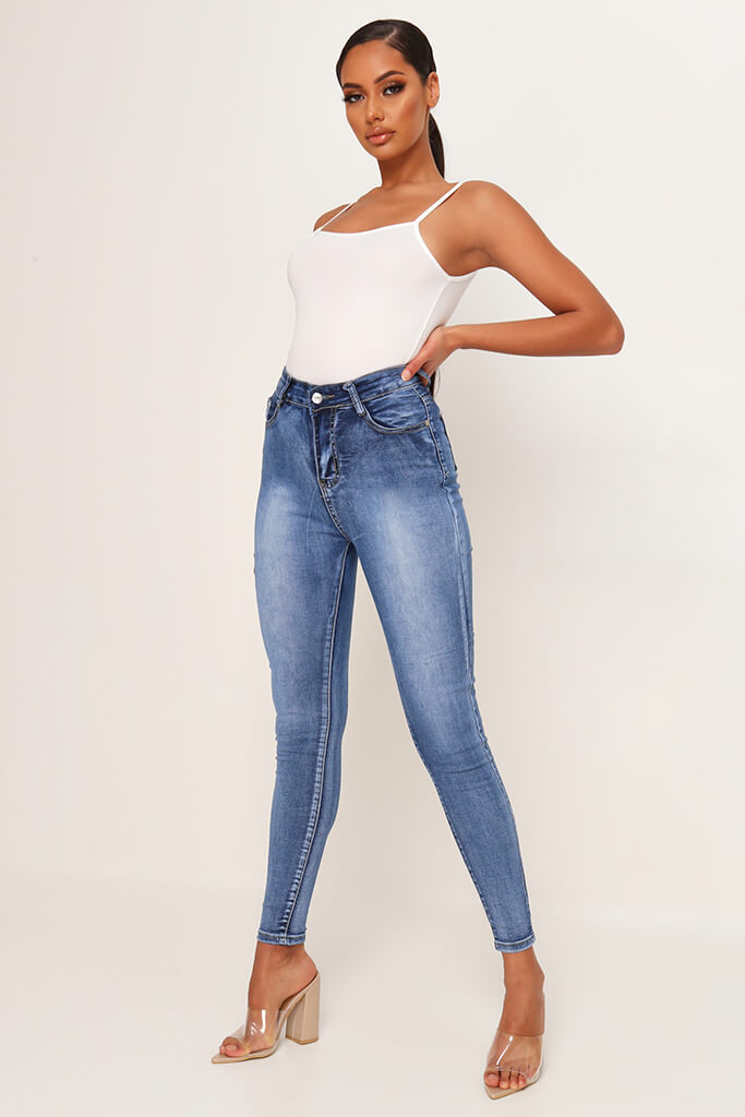 vintage wash skinny jeans