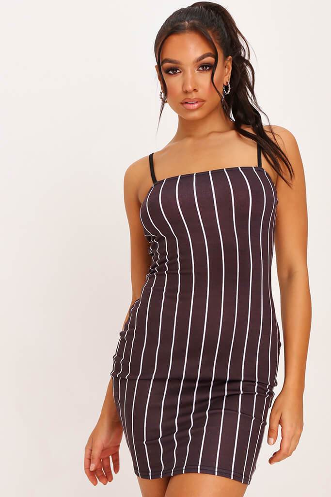 pinstripe bodycon dress